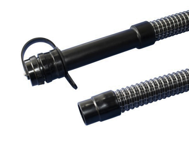 Produktbild Ablassschlauch NW 38 mit Quetschtülle+Deckel, Länge 605 mm, Schlauch mit Federstahlspirale