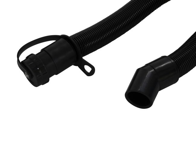 Produktbild Ablassschlauch NW 38 mit Quetschtülle+Deckel, Länge 620 mm und Winkelmuffe